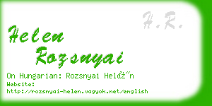 helen rozsnyai business card